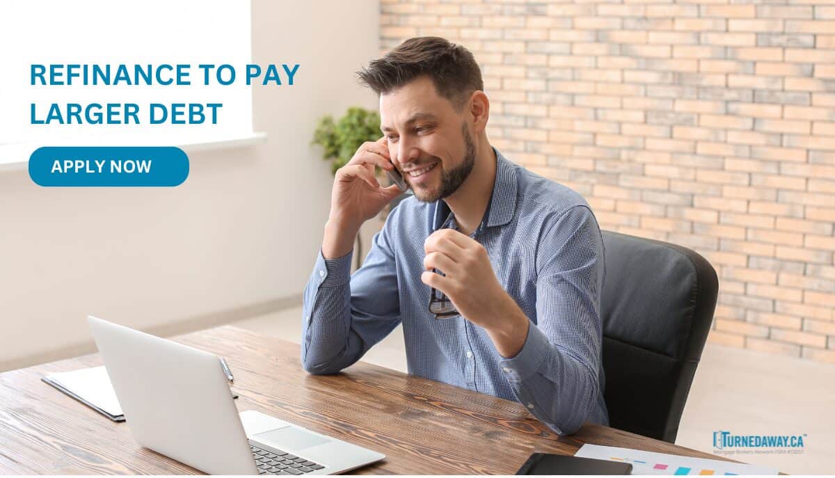 Person refinancing mortgage to pay off larger debt