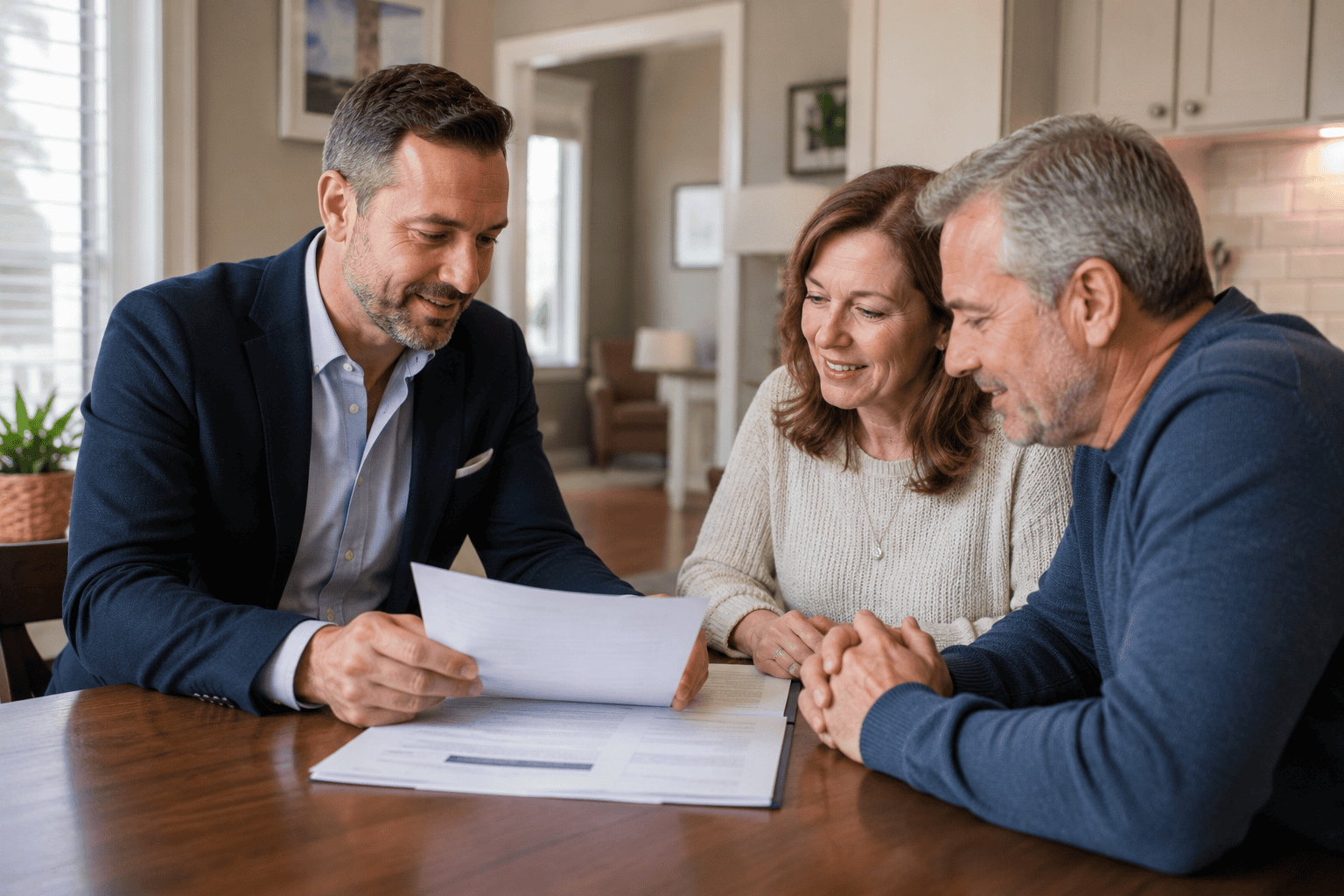 Licensed mortgage broker meeting with Ontario homeowners to discuss private mortgage options