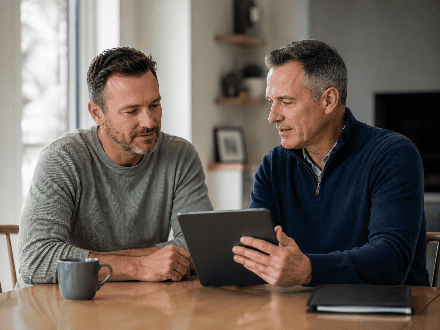 Homeowner reviewing consumer proposal payout options with a mortgage broker