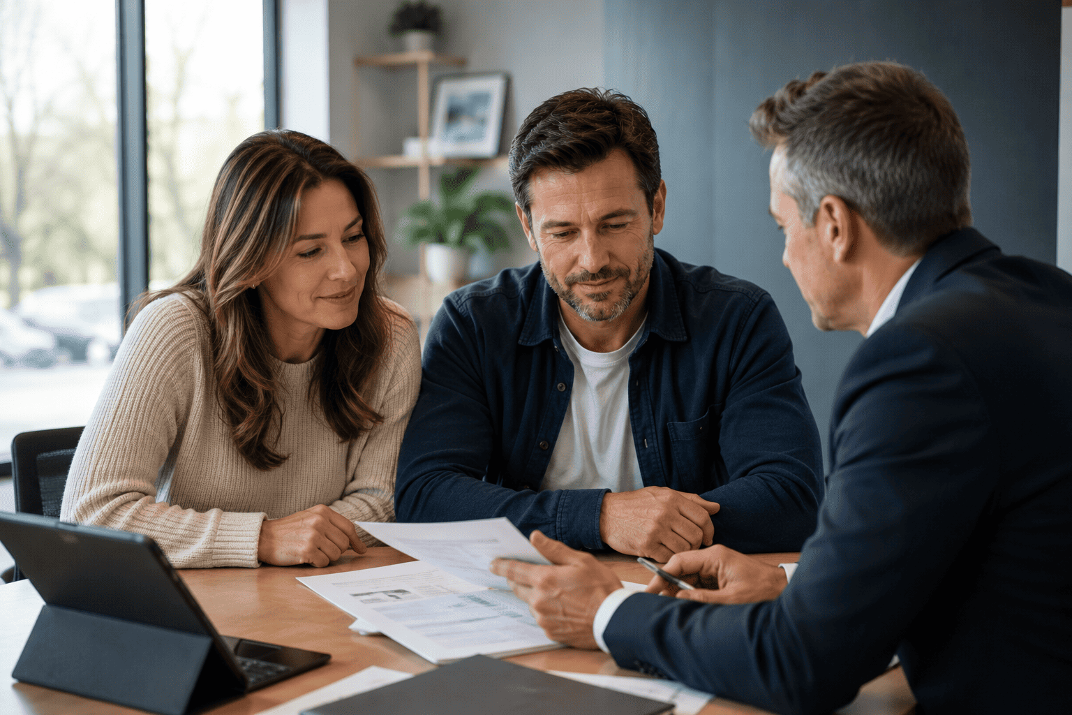 Homeowner reviewing options for a mortgage to pay off a lien or judgement