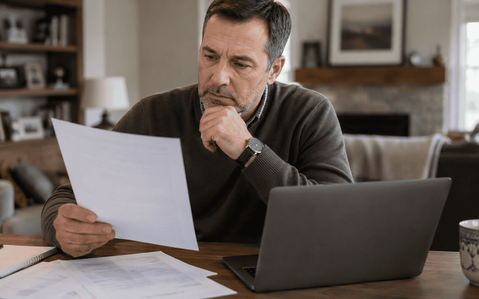 Homeowner reviewing why a mortgage renewal was declined by the bank